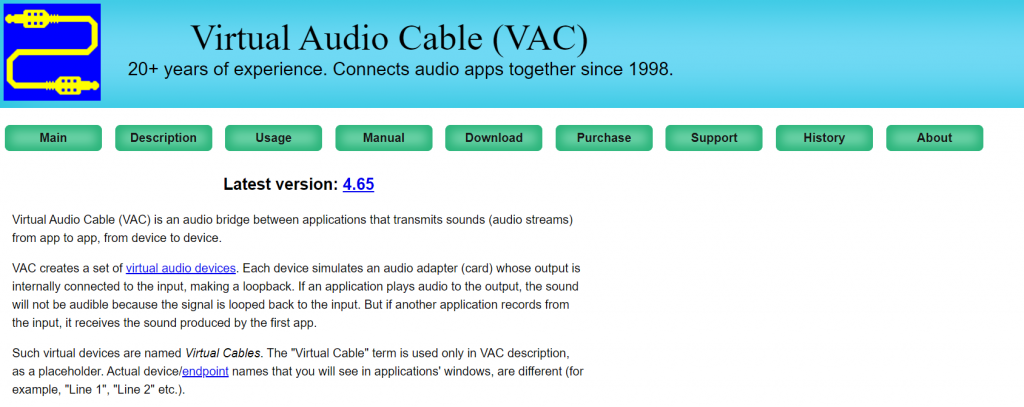 VAC an audio bridge between applications 