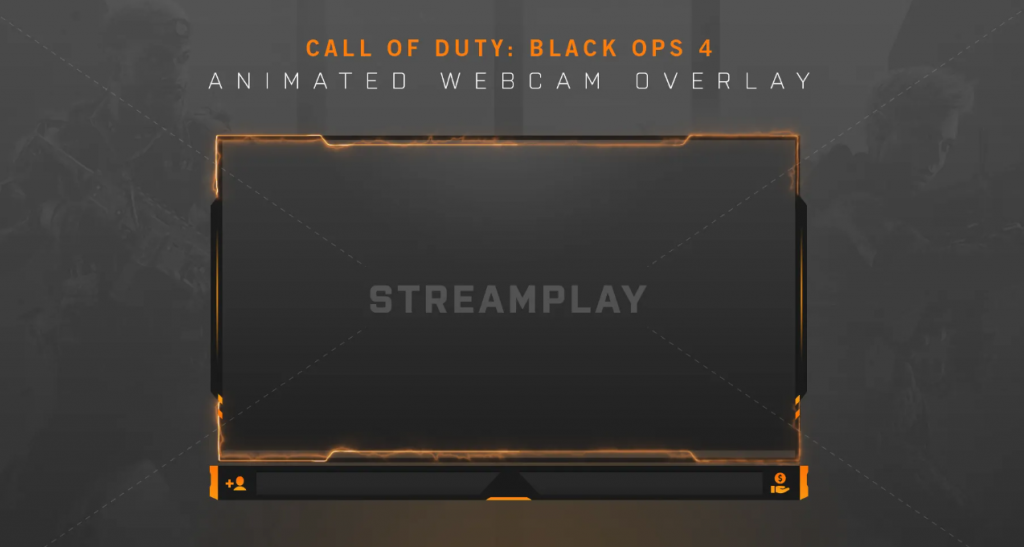 Call of Duty Black Ops 4 animated webcam overlay