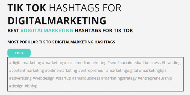 tiktok hashtags for digital marketing