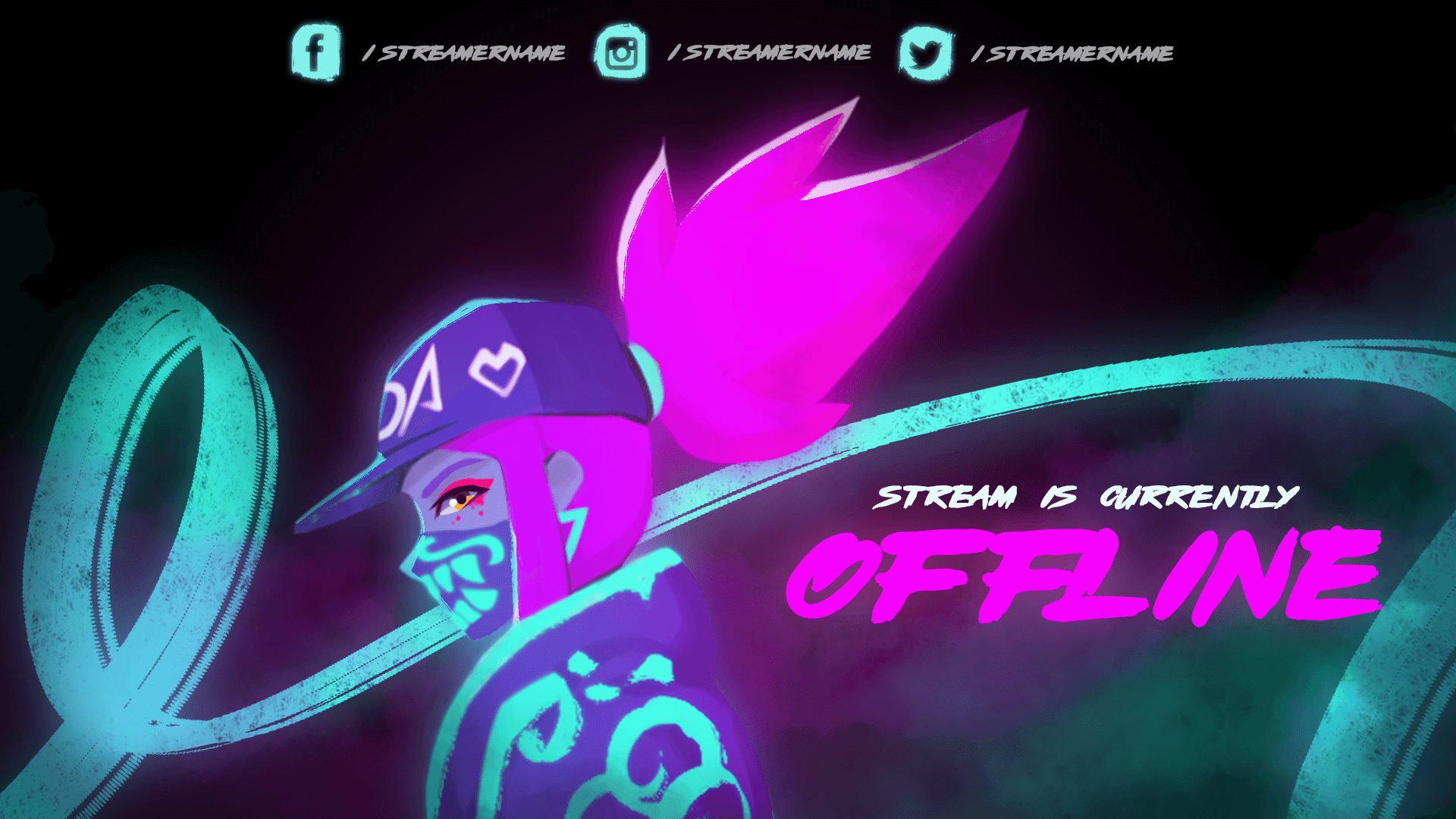Free Twitch Offline Banner Template - Printable Templates