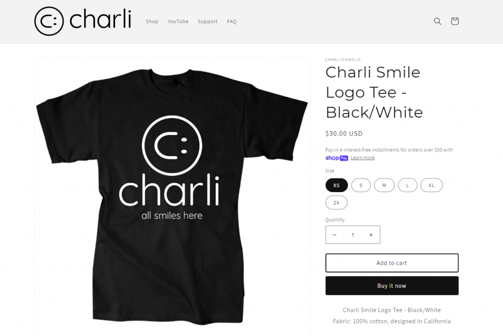 favorite product - Charli Smile Logo Tee