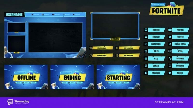 StreamPlay Twitch overlay pagage 