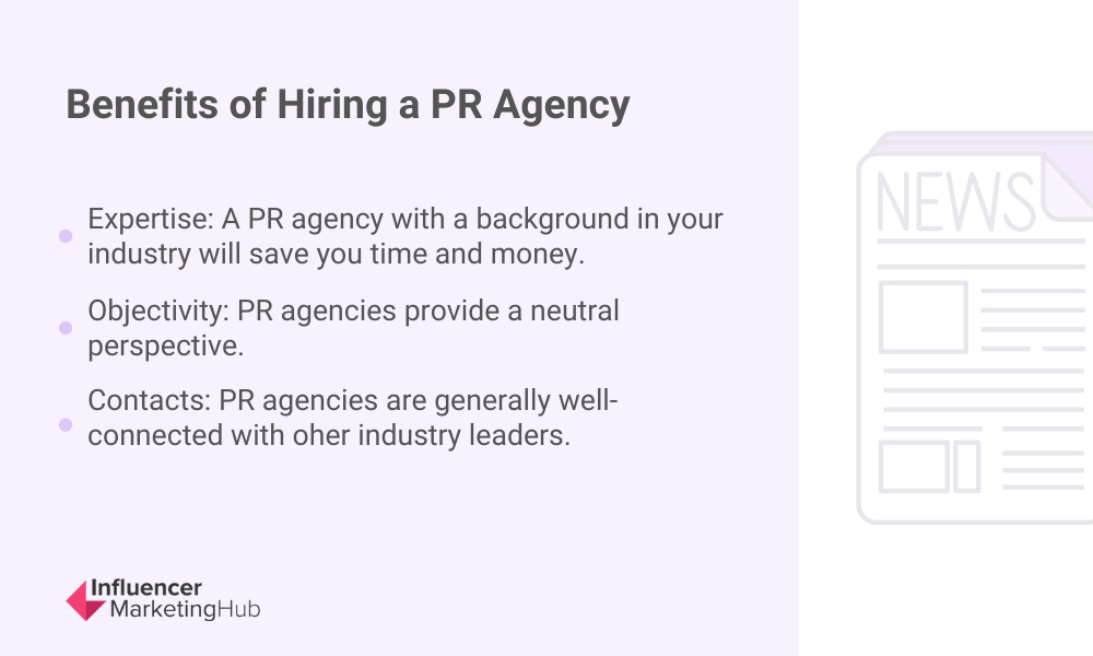 benefits of hiring PR agency