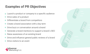 examples of PR objectives