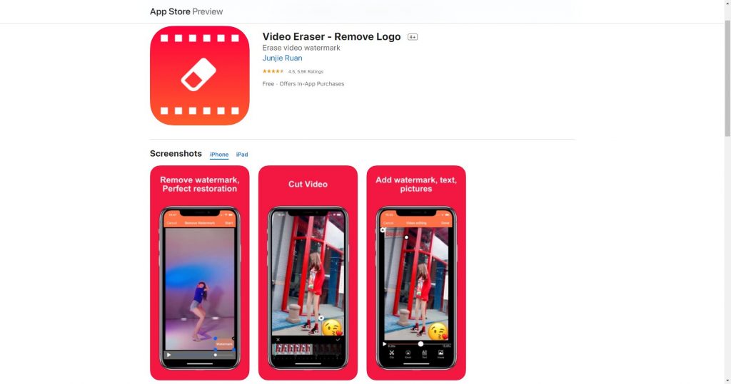 Video Eraser tiktok app