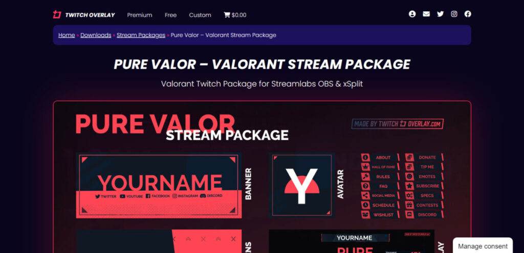 Pure Valor - Valorant Stream Package