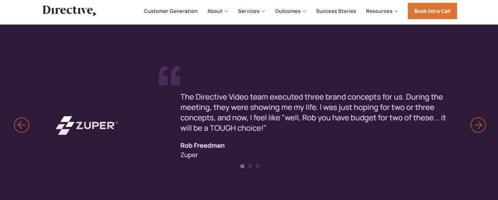 Video Production Agency Directive Consulting