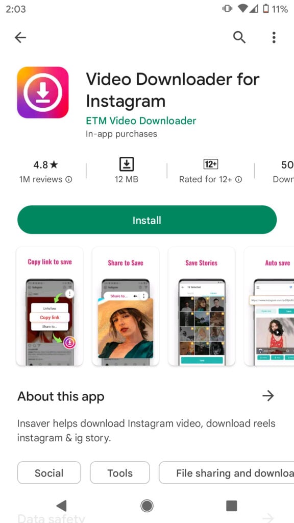 Video Downloader for Instagram