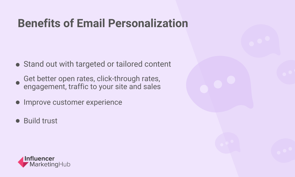 Product personalization email