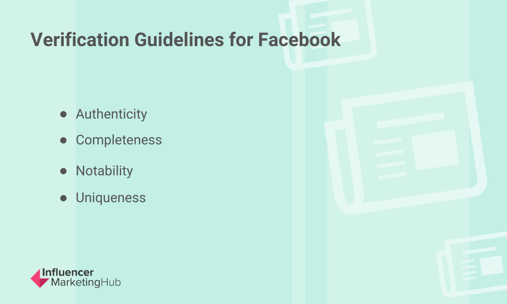 Facebook Verification Guidelines