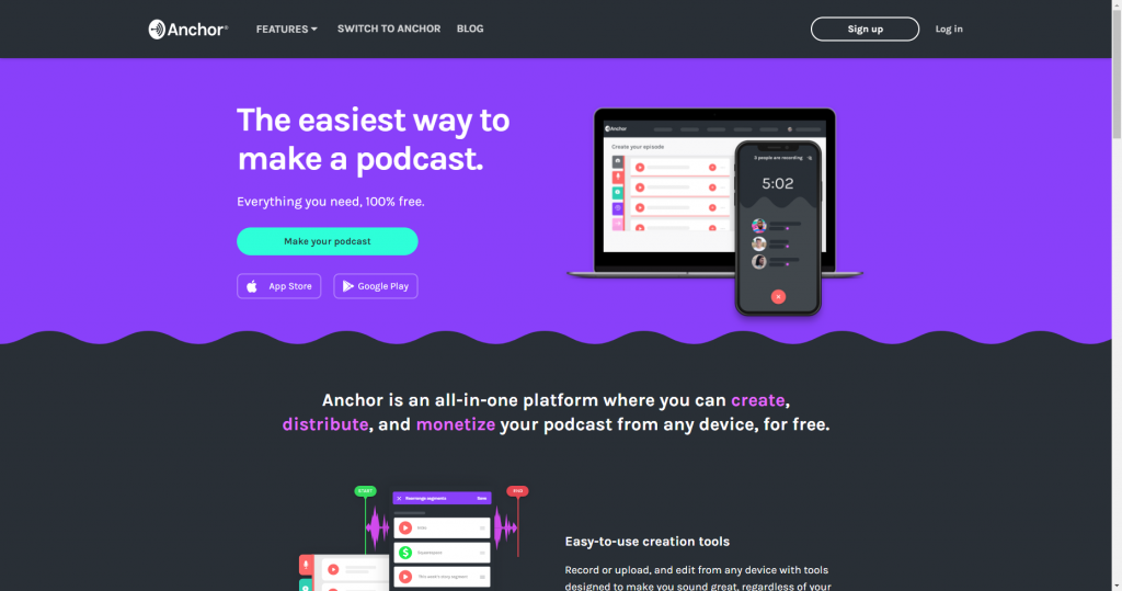 Anchor is a podcasting app, it’s true