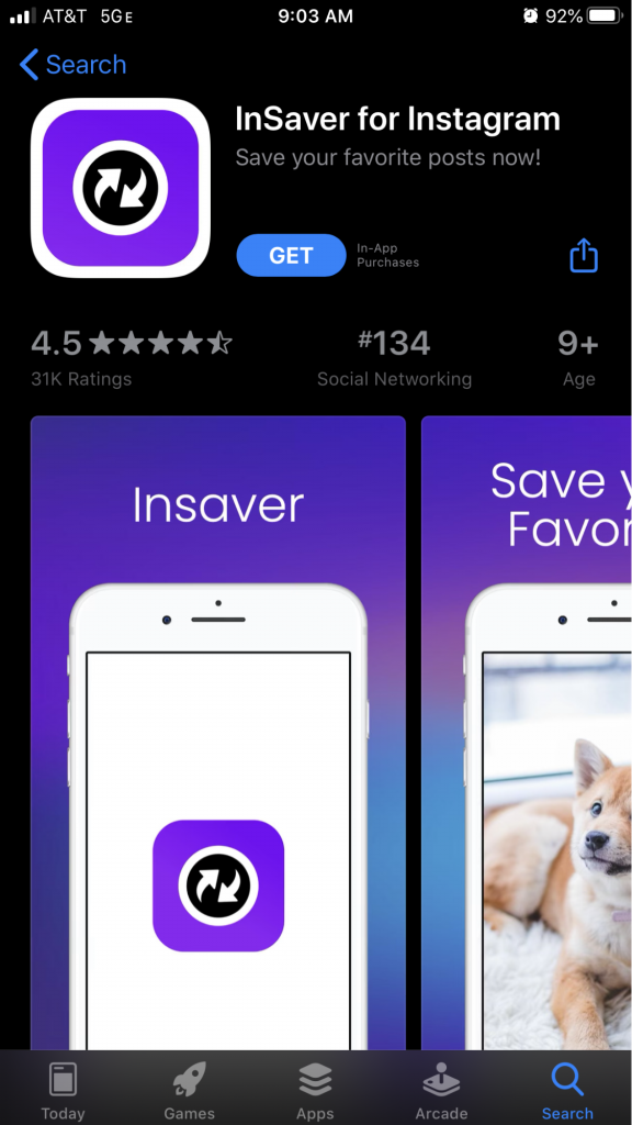 InSaver Instagram Reels Downloader on iPhone