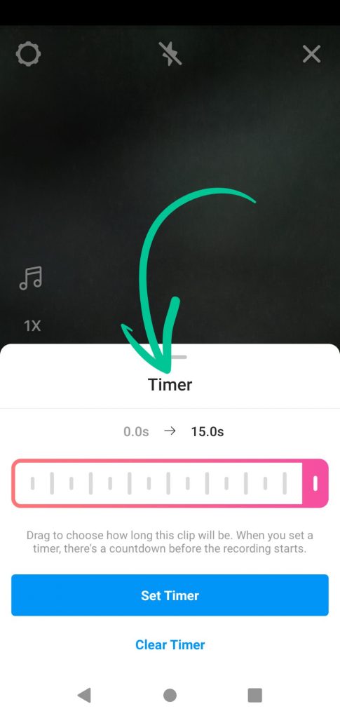 Timer and Countdown on Instagram reels