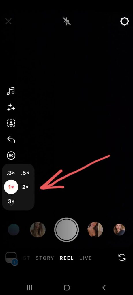 Instagram Reels Speed Settings