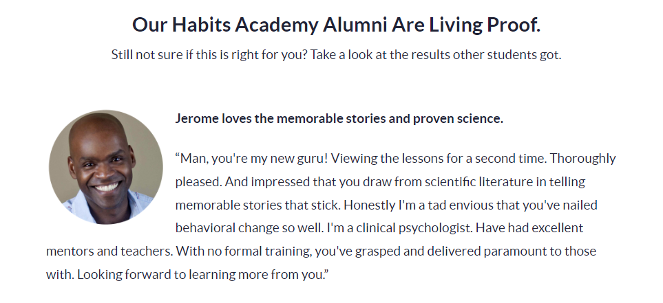 The Habits Academy / Social Proof