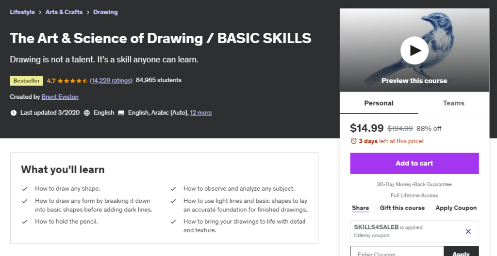 Most Popular Udemy Courses - Drawing Course 2