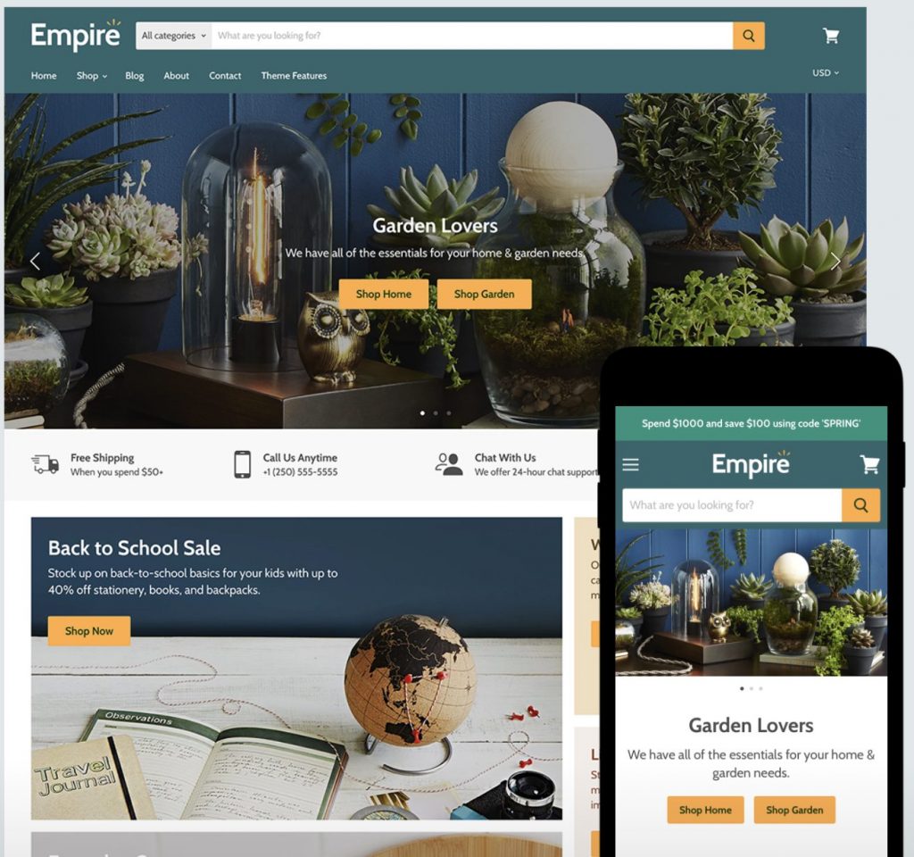 Shopify Theme empire