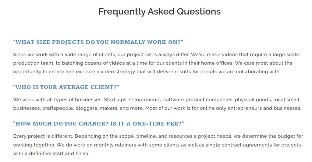 frequently asked questions