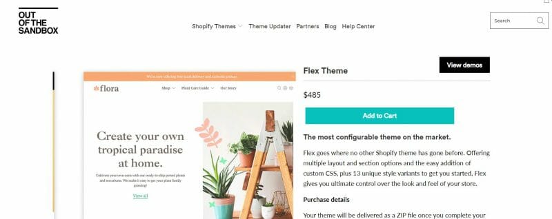 Flex Theme ecommerce website template