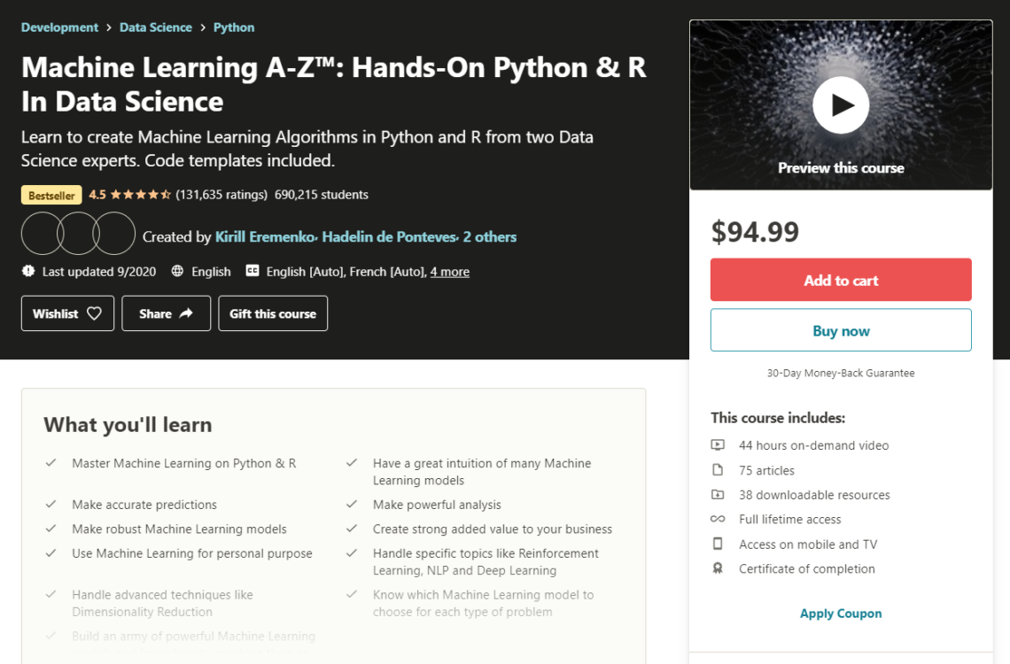 The 40 Most Popular Udemy Courses by Sales