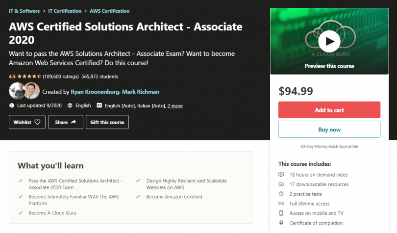 Best Udemy Course For Aws Solution Architect The 40 Most Popular Udemy Courses by Sales
