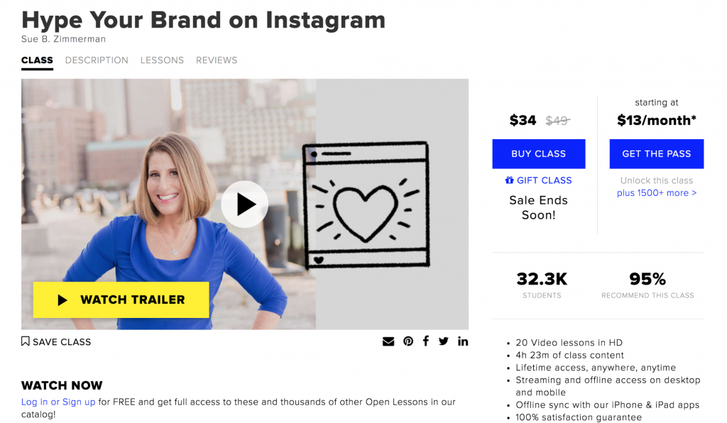 Hype Your Brand on Instagram course