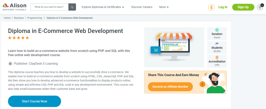 Alison diploma in e-commerce - course