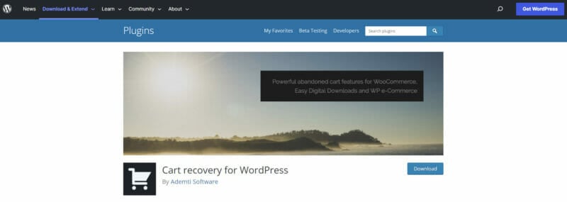 Cart Recovery for WordPress