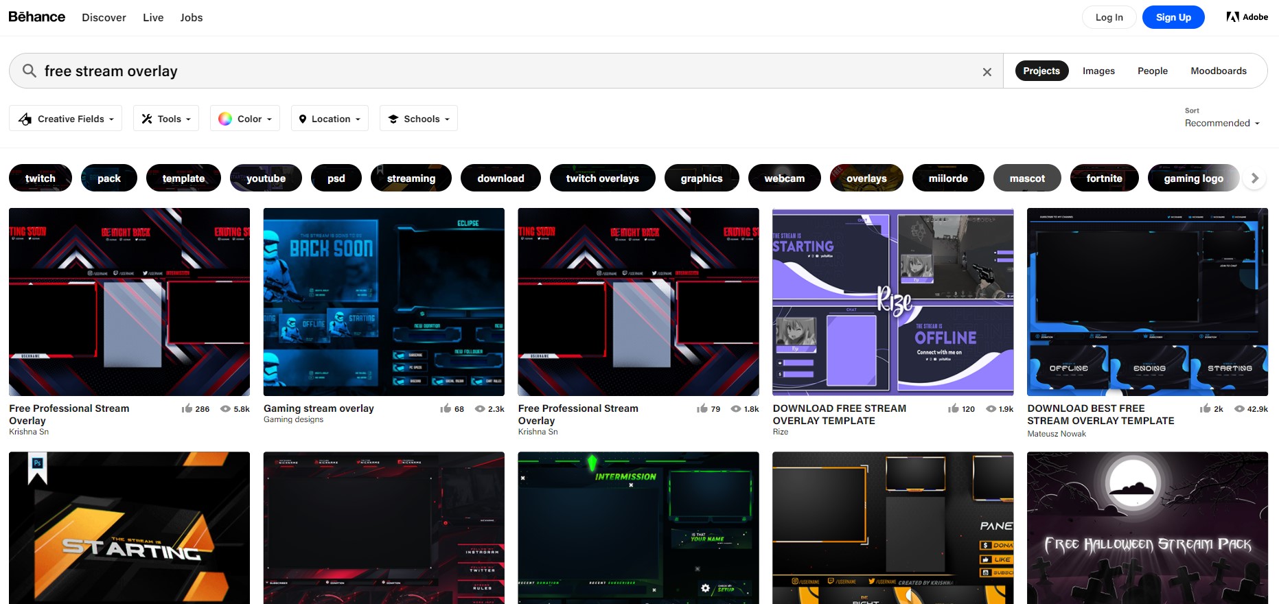 Live Stream Animations on Behance