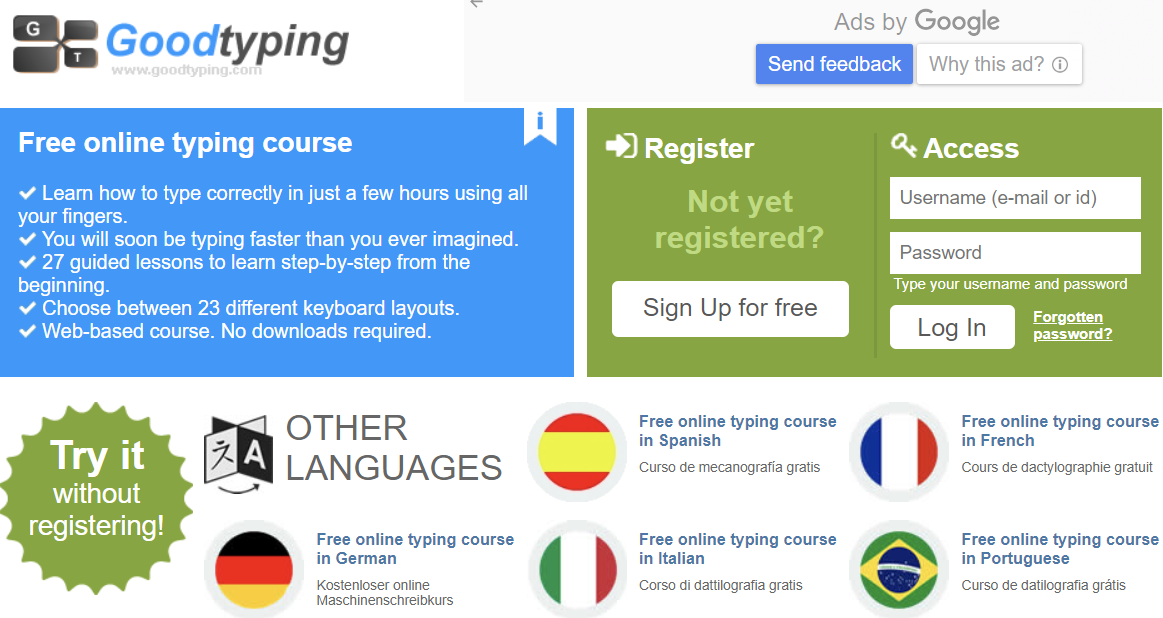 Typing Trainer Online - 100% Free Online Typing Web Tutor!