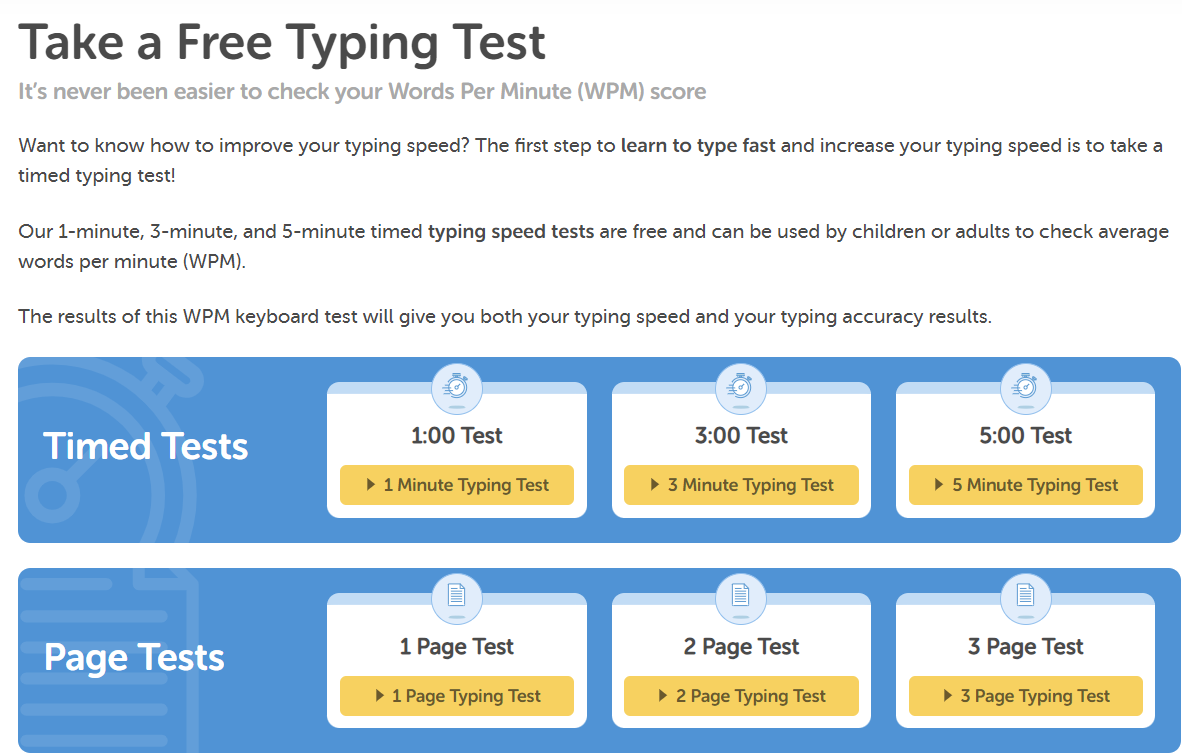 77 Best Free Online Typing Speed Test Websites