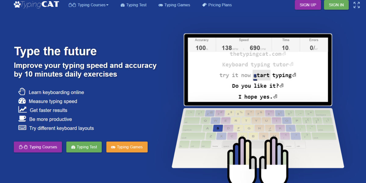 Online Typing Games for Boosting Your Speed and Accuracy