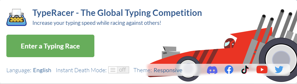 TypeRacer:A fun way to increase your typing speed while racing