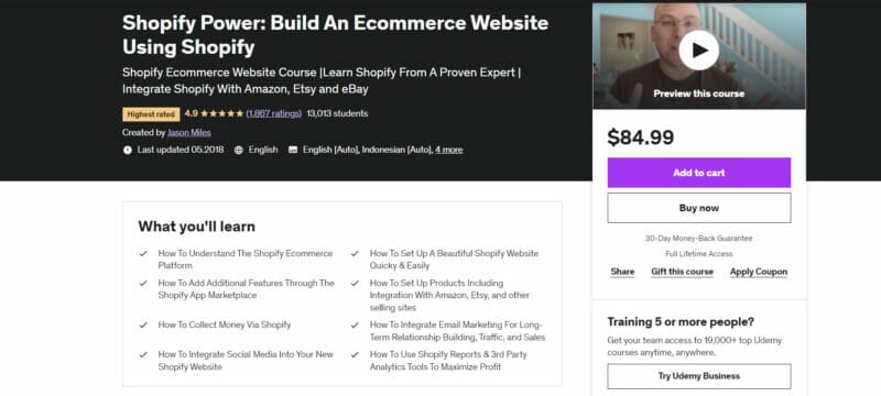 Shopify Power: - ecommerce course