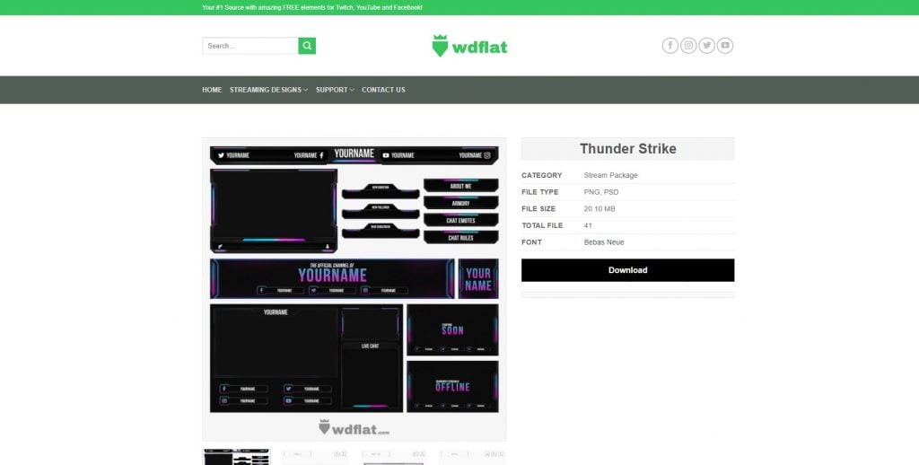 WDFLAT – Paquete Thunder Strike Stream