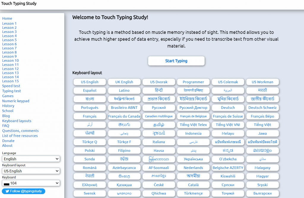 Touch Typing Practice Online 