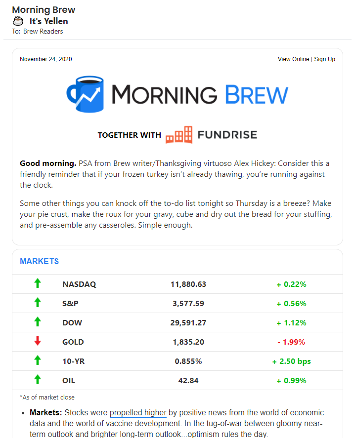 Morning Brew (free)