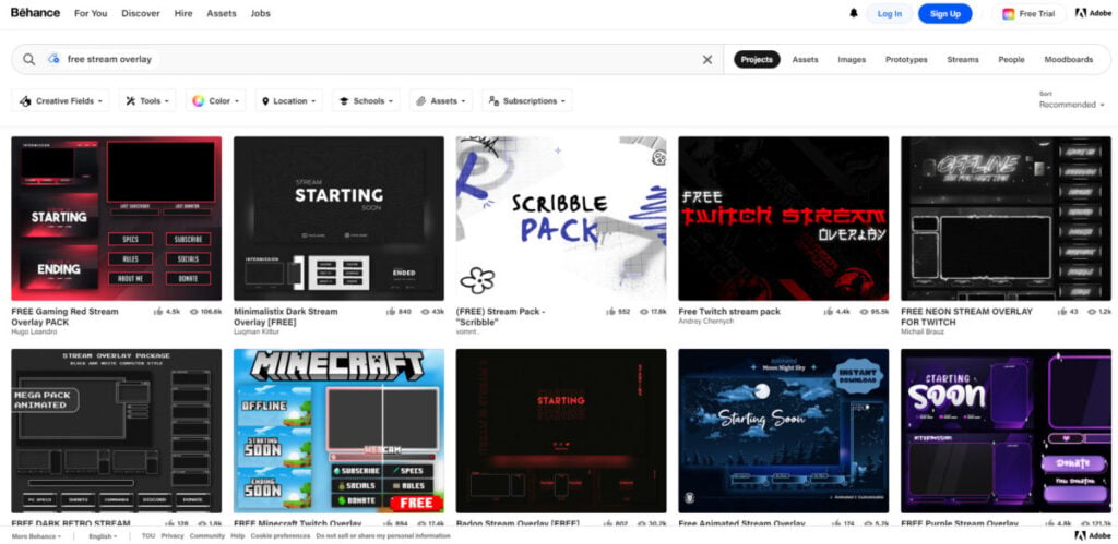 Live Stream Animations on Behance