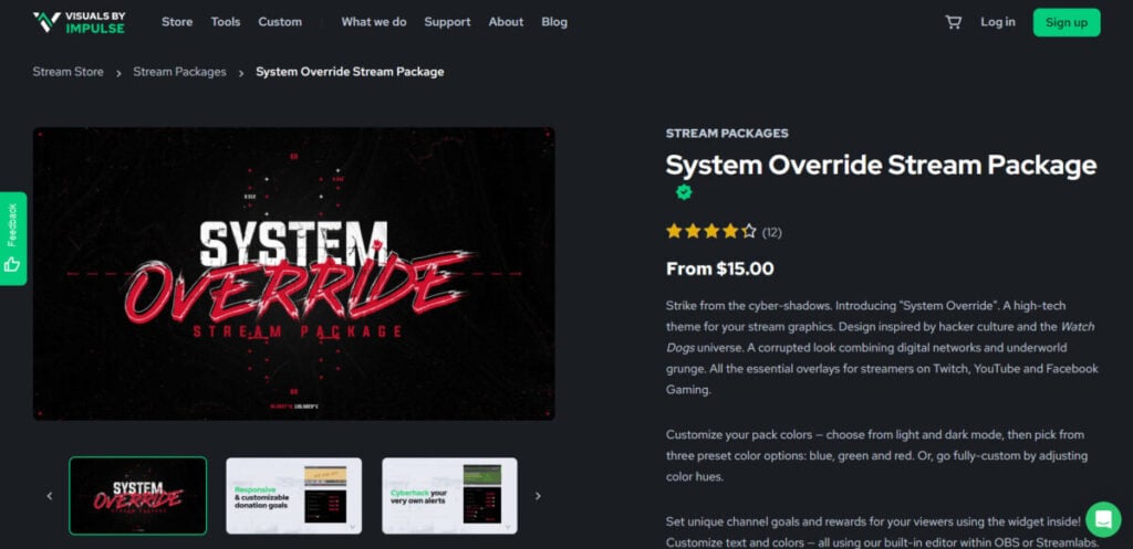 Visuals by Impulse – System Override Stream Package