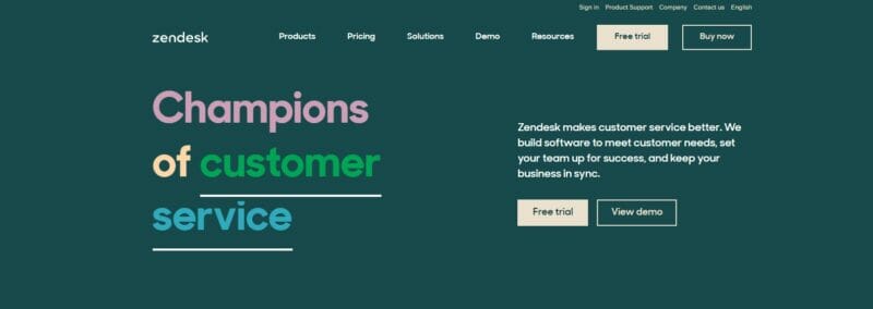 zendesk customer service software