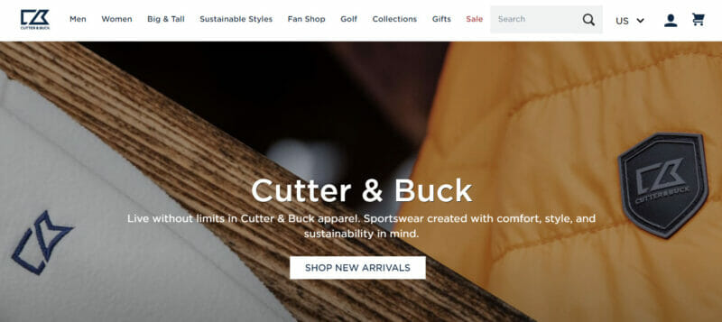 Cutter and Buck Best ecom web site design