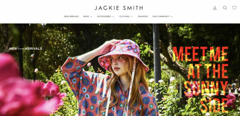 Jackie Smith e-commerce website design example