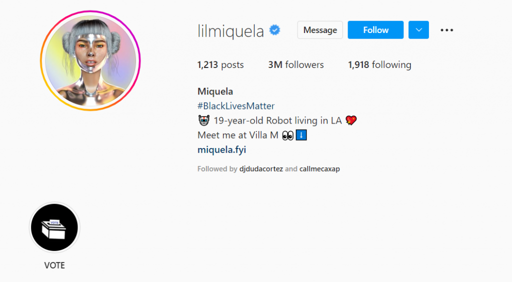Lil Miquela instagram influencer