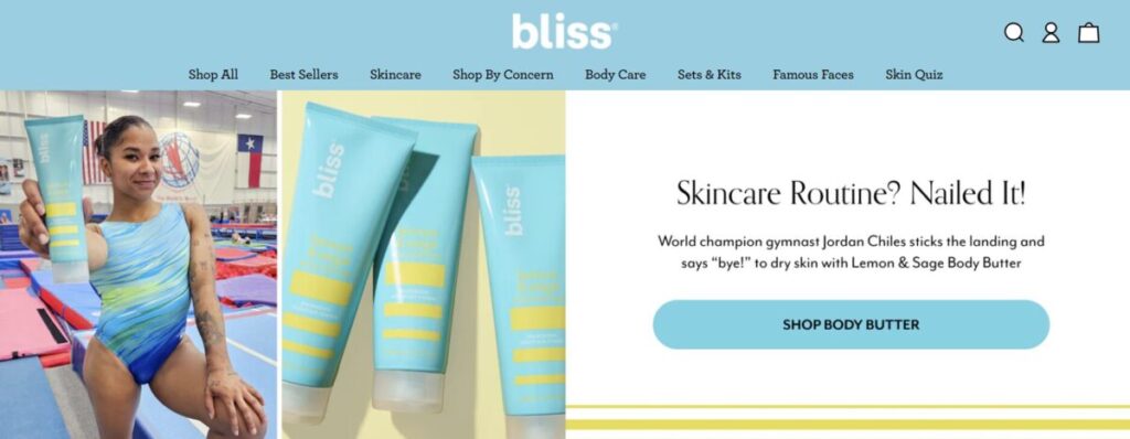 Bliss Skin Care site