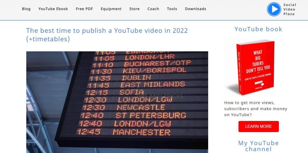 Social Video Plaza’s Best Times to publish YouTube video in 2022 