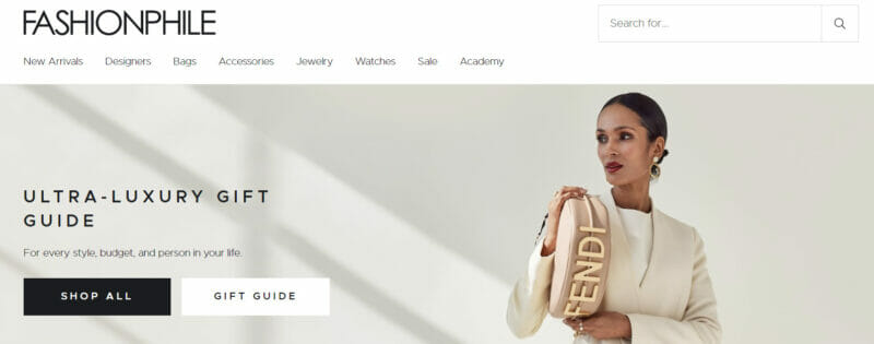 Fashionphile eCommerce site