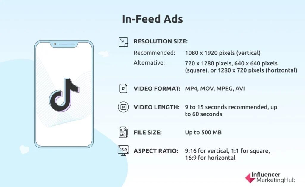 In-Feed TikTok Video Size Ads