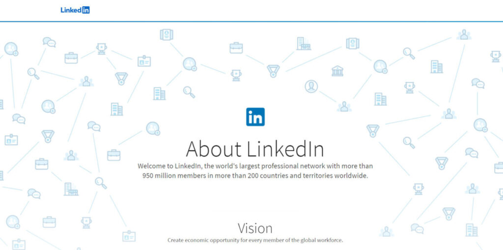 LinkedIn homepage