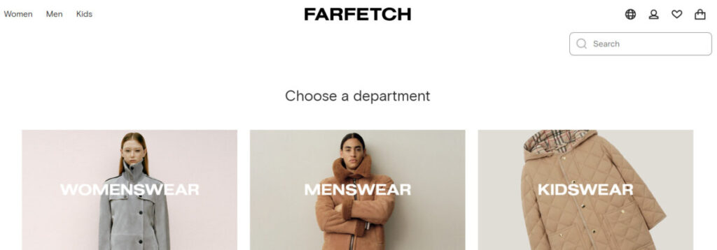 eCommerce site Farfetch