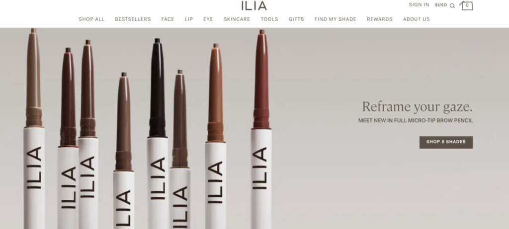 ILIA beauty brand online shopping site